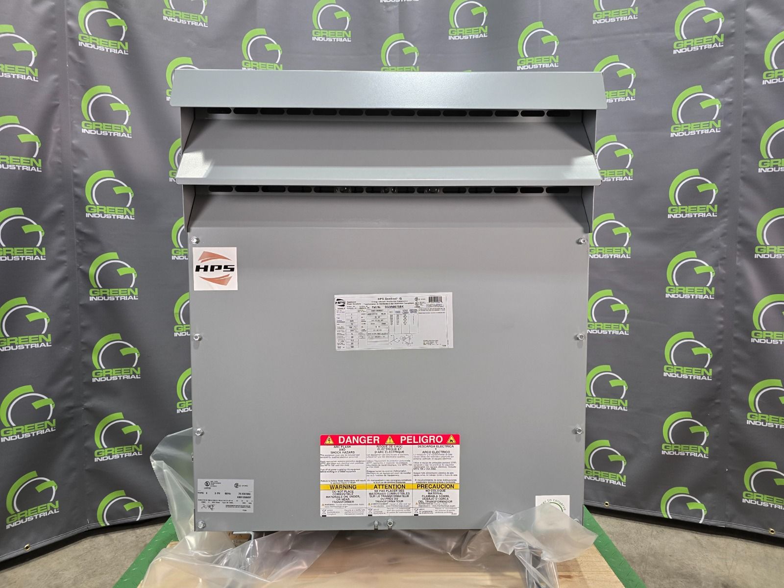 75 KVA 208 Delta Primary, 480Y/277 Secondary, Hammond SG3A0075BK, Nema 3R, step up, Dry Type, new - Image 10