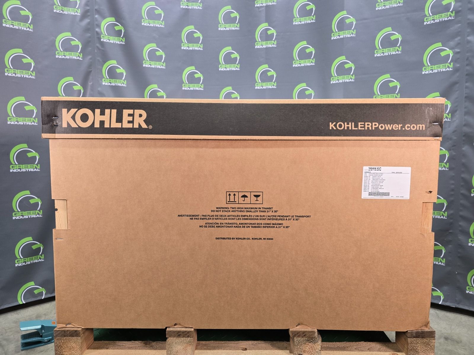 20 KW Kohler #20RESC, Natural gas propane generator, enclosed, 240