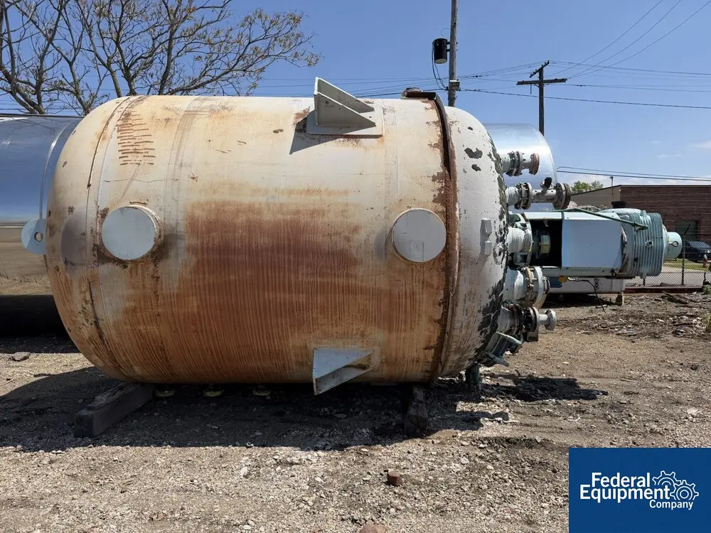 5000 gallon 3V Tech #BE5000, Glass Lined Reactor, 90 psi & 125 psi jacket @ 400°F, 108" ID x 111" straight - Image 1