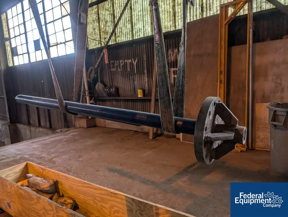 1000 gallon Pfaudler, Glass Lined Fin Baffle, 76" wet, 83" overall, 5" span, c flange, unused - Image 1