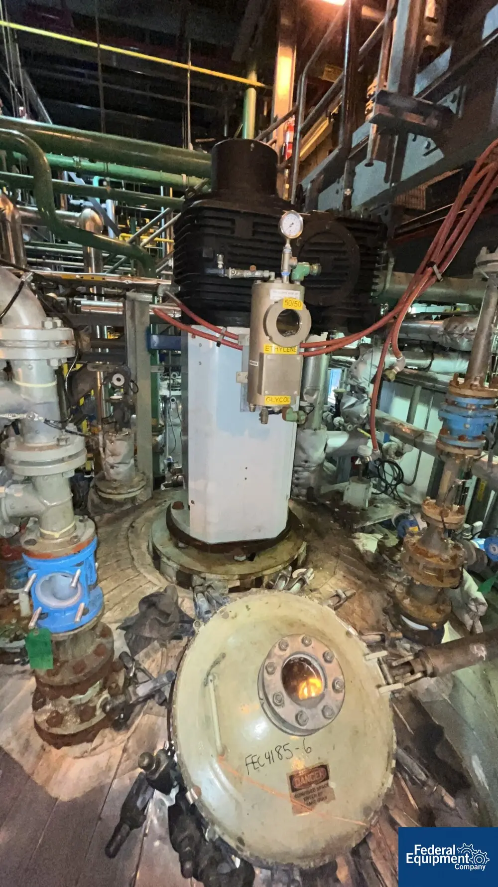 5000 gallon 3V Tech #BE5000, Glass Lined Reactor, 100 psi & 125 psi jacket @ 400°F, 108" ID x 110" straight - Image 6