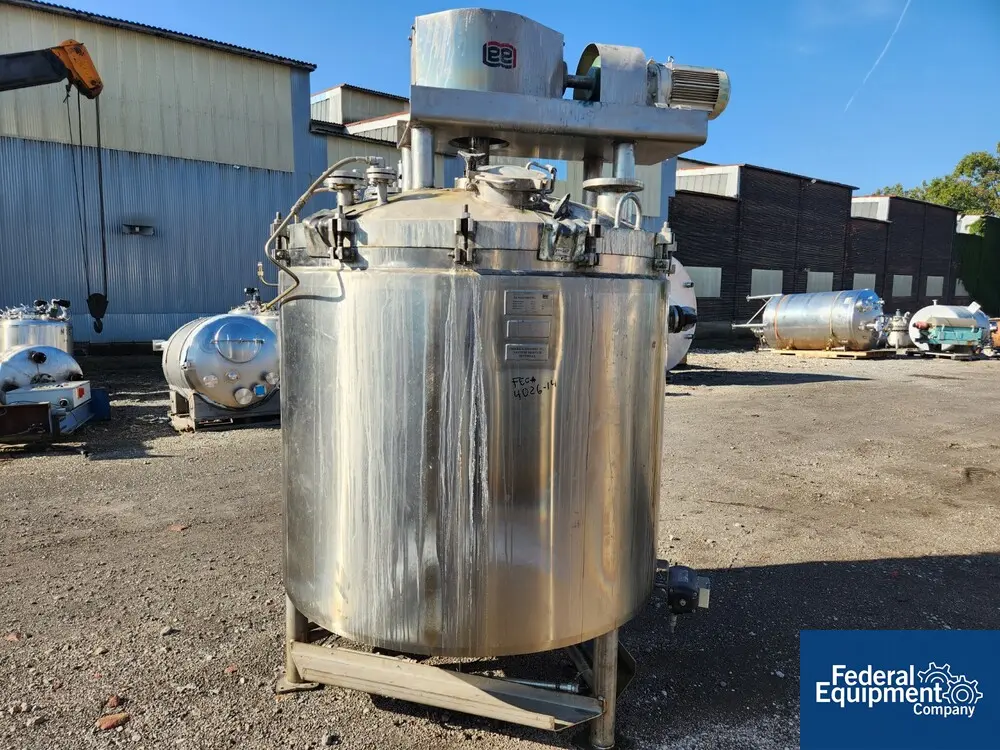 500 gallon Lee #500U9MS, Double Motion Vacuum Kettle, 304 Stainless Steel, 60" diameter x 40" straight side - Image 1