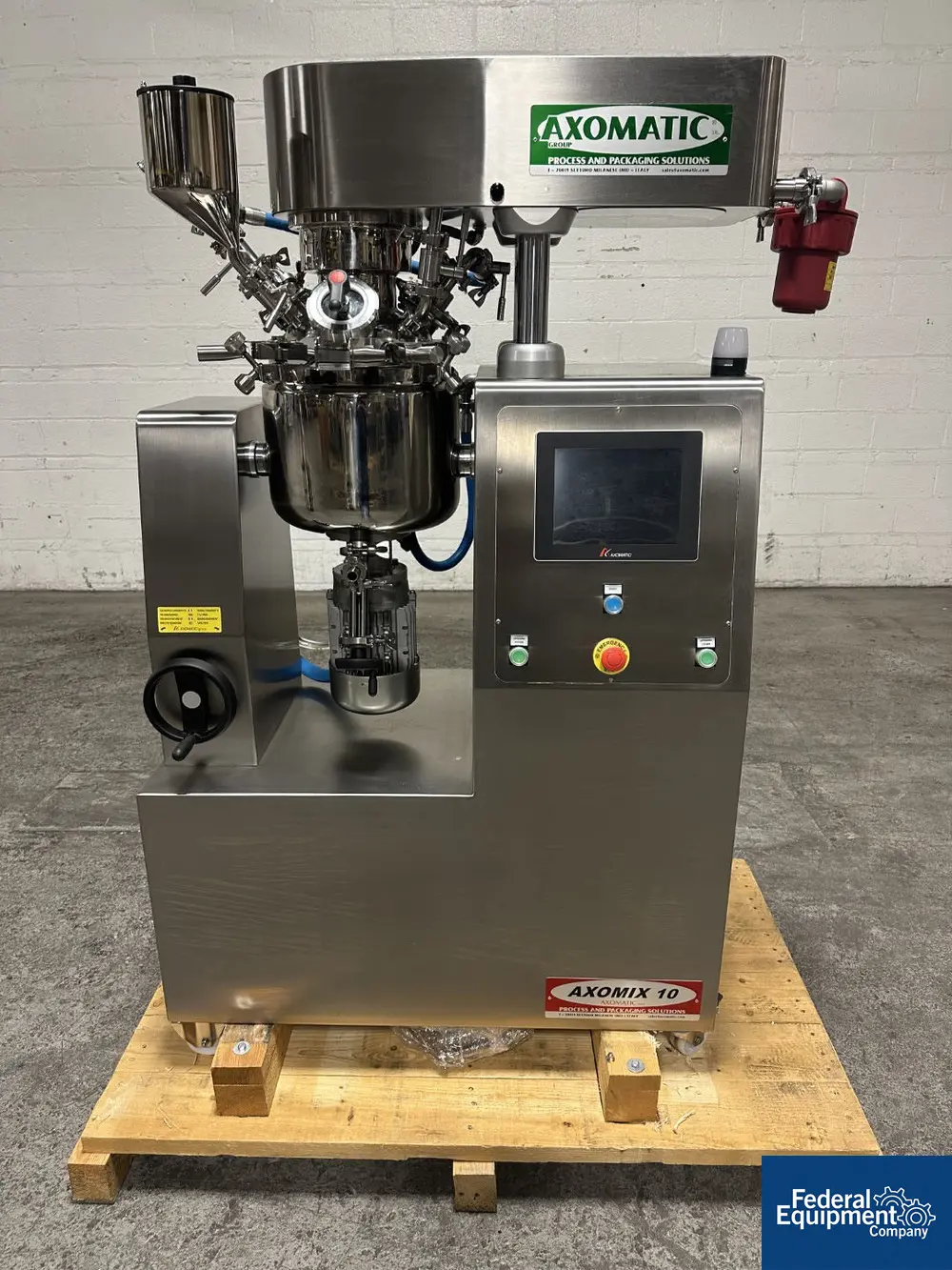 Axomatic #AxoMIX10, Vacuum Homogenizing Mixer, 316 Stainless Steel, 10 Liter, 2.64 gallon, HMI touchscreen - Image 3