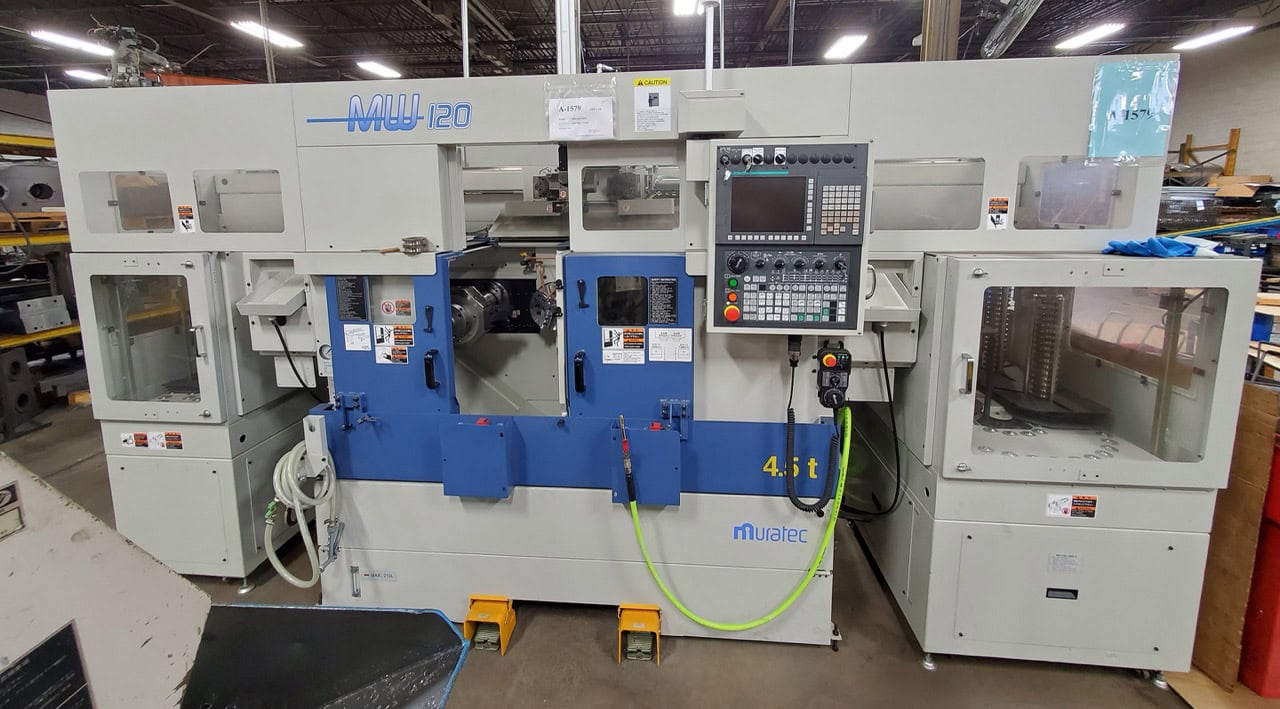 Muratec #MW-120, Twin Spindle CNC Lathe, 13.39" Between Spindles, 11.6" Swing, 6/8" Chuck, 8 Stations, 15 HP - Image 1
