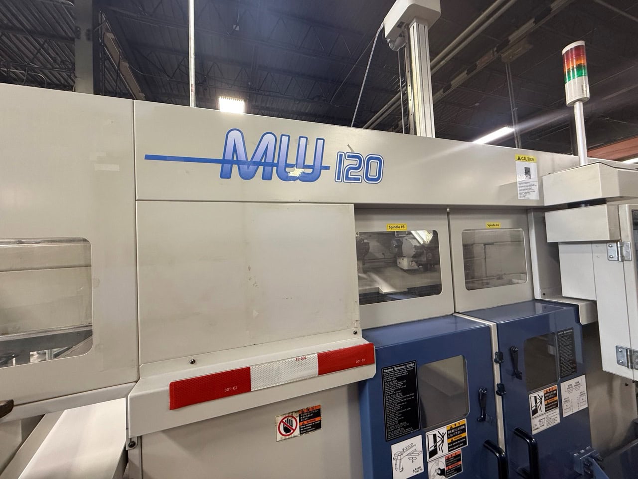 Muratec #MW-120, Twin Spindle CNC Lathe, 13.39" Between Spindles, 11.6" Swing, 6/8" Chuck, 8 Stations, 15 HP - Image 2