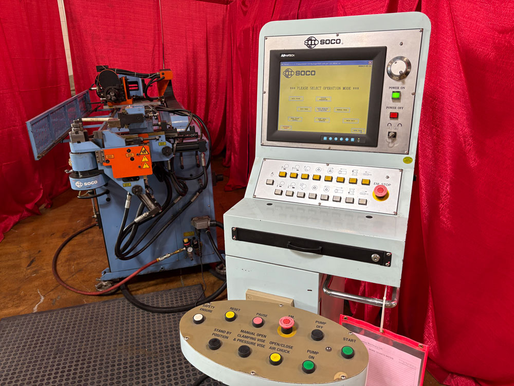 1" Soco #SB-25X3A-1S, CNC tube bender, 4" bending radius, 3-Axis, 1-stack, 2008 - Image 4
