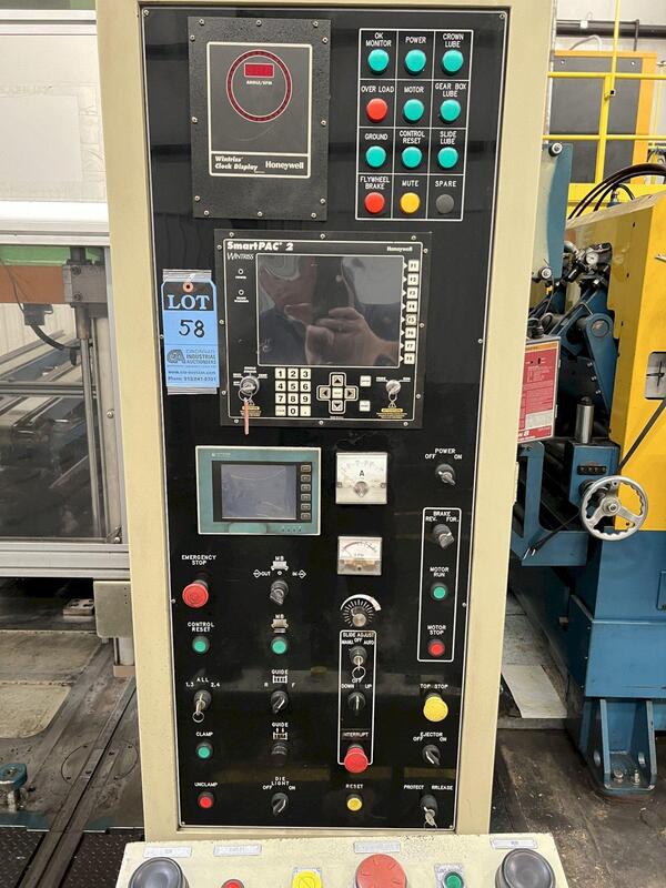 660 Ton, Seyi #SAG660, straight side double crank stamping press, 9.8" stroke, 33.4" Shut Height, 5.9"adj. - Image 7