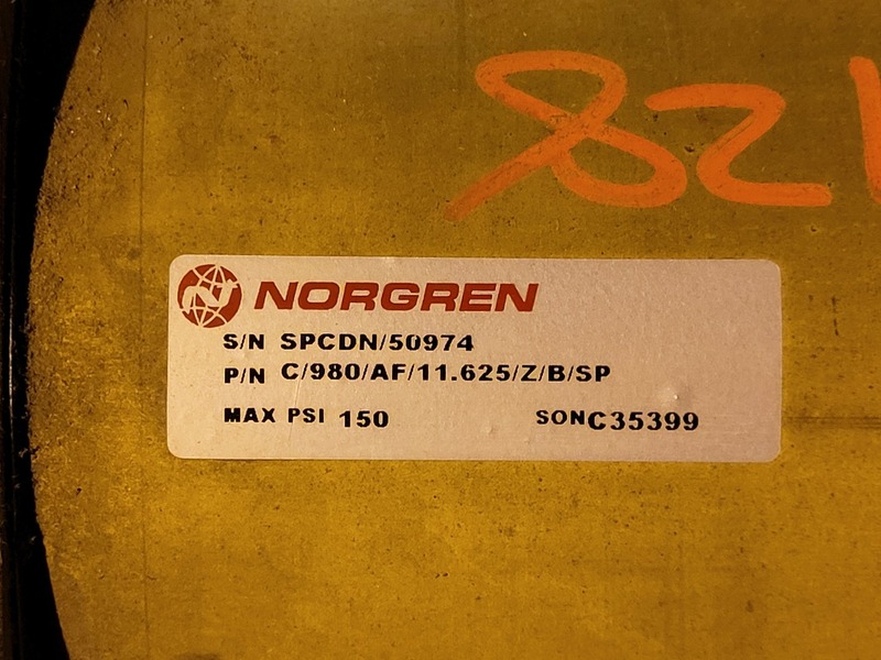 Norgren, C-980/AF/11.625/Z/B/SP, pneumatic cylinder, 8" dia., 11.625 stroke, 145 psi, like new - Image 2