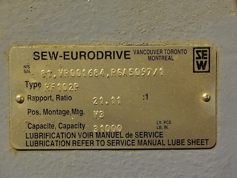 Sew-Eurodrive #RF102P, gear reducer, 21.11:1 ratio, new surplus - Image 2
