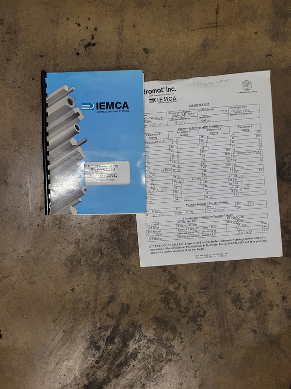 Iemca #VIP-70/14 CNC, Short magazine barfeeder, 1998 - Image 4