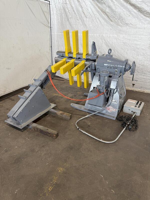 6000 lb. Littell #60-36, powered motorized uncoiler, 36" width, 48" outside dimensions, 16"-20" ID, manual - Image 1