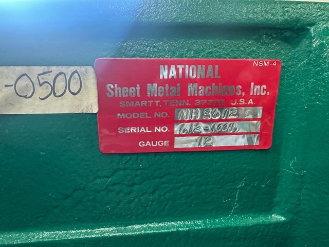 16 gauge x 3' National #NH-3612, Hydraulic Shear, 40 SPM, 1800 RPM, rear operated back gauge - Image 4