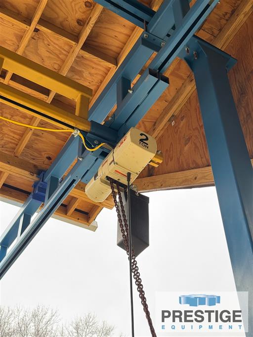 2 Ton, Gorbel, Free Standing Overhead Gantry Crane, 10.58' Bridge Span, 33' Runway length, 14' Under Hoist, 2 - Image 3
