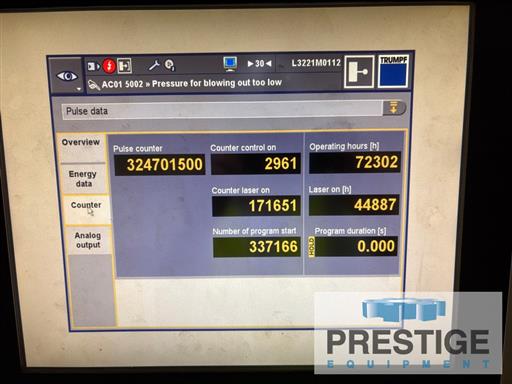 Trumpf #TruLaser-5040, CNC Fiber Laser, 5000 Watts, 160" X, 80" Y, 4.5" Z, 1" Material thickness, 44887 - Image 7