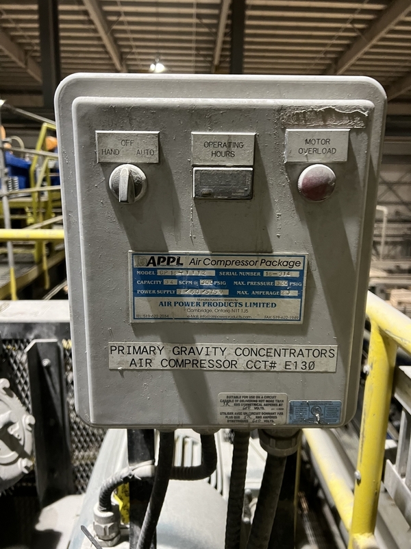 34 cfm, 320 psi, APPL #CP18-1112, air compressor for primary gravity concentrators, 575 V. - Image 2