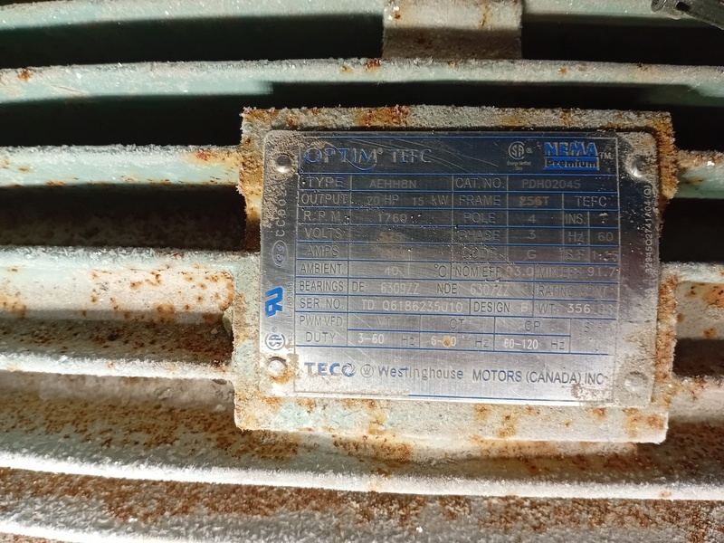 34 cfm, 320 psi, APPL #CP18-1112, air compressor for primary gravity concentrators, 575 V. - Image 7