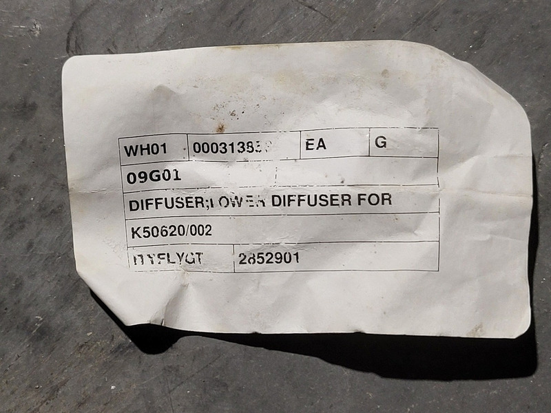 Lower diffuser coat, Flygt #2852901, like new - Image 9