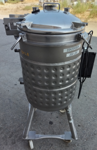 30 gallon DCI, 316L Stainless Steel tank, jacketed, agitated, 18" dia. x 28" straight side, dish top & bottom - Image 3