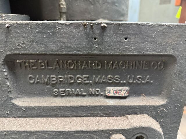 Blanchard #18-36, vertical rotary surface grinder, 36" chuck, 18" under wheel, dresser, 1940 - Image 2