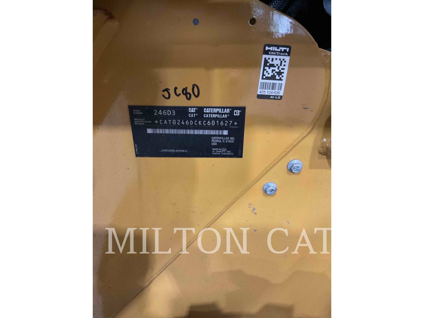 Cat 246D3, Skid Steer Loader, 331 hours, S/N: KC601627, 2021 - Image 6