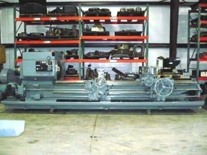No. 4A Warner & Swasey, M3550, square head, saddle type, 28-1/4" swing o/bed ways, 65" centers, 9-1/4" spinde - Image 2