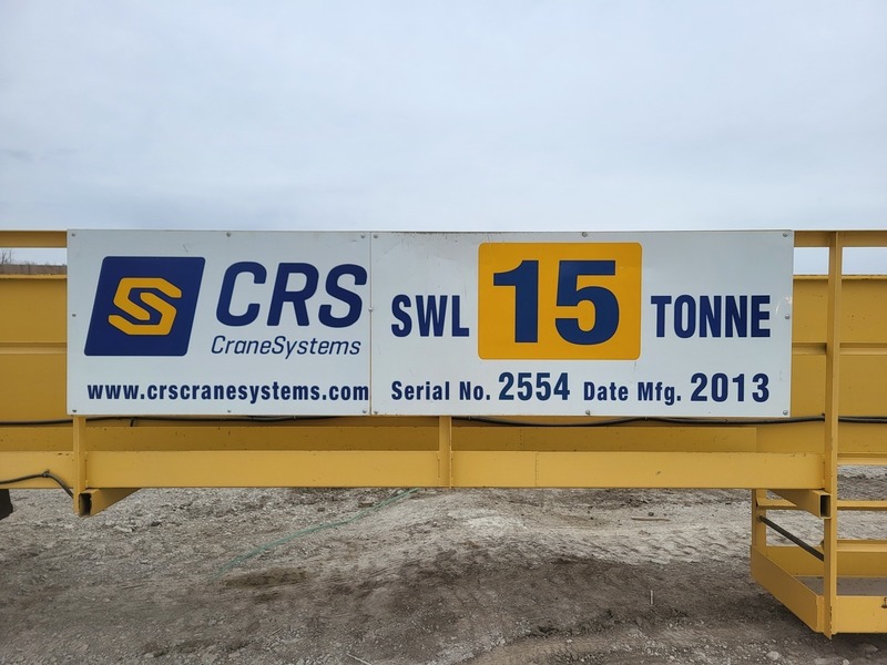 15 Ton, CRS Cranesystems Inc., double girder bridge crane with 15 ton electric wire rope hoist, 2013 - Image 2