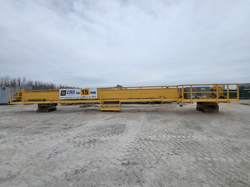 15 Ton, CRS Cranesystems Inc., double girder bridge crane with 15 ton electric wire rope hoist, 2013 - Image 4