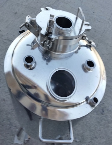 26 gallon Bulling Metal Works, 100 liter 316L Stainless Steel tank, jacketed, 100 psi, 18" dia. x 20" - Image 1