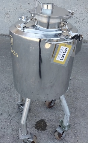 26 gallon Bulling Metal Works, 100 liter 316L Stainless Steel tank, jacketed, 100 psi, 18" dia. x 20" - Image 3