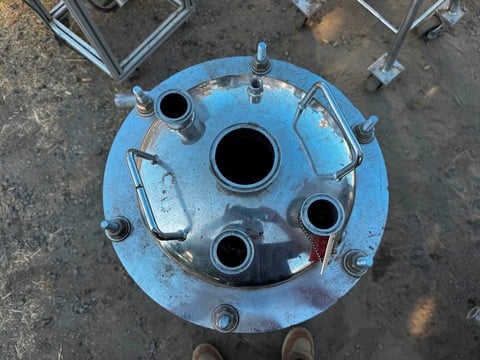 10 gallon Alloy Products, Stainless steel tank, jacketed, 12" dia. x 20" straight side, dish top & bottom, - Image 5