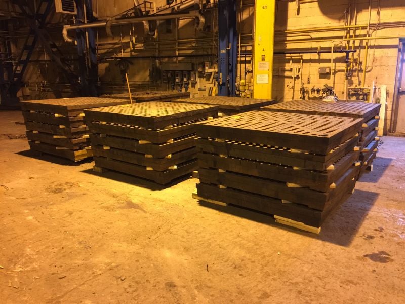 5' x 5' x 6" Acorn, thick welding tables platen floor section, (84 available) - Image 3