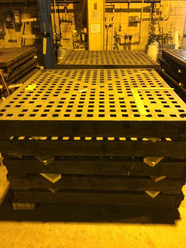5' x 5' x 6" Acorn, thick welding tables platen floor section, (84 available) - Image 8