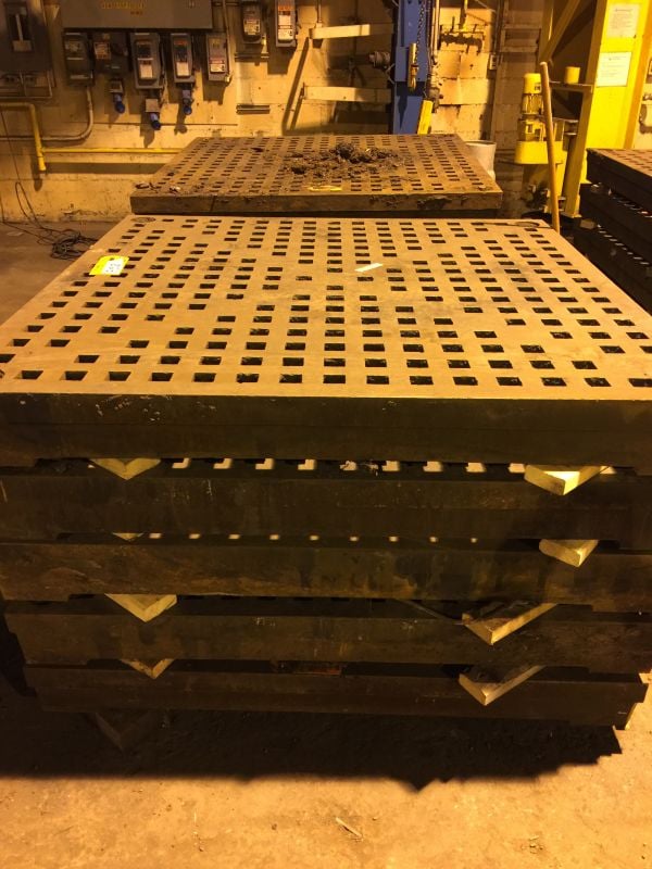 5' x 5' x 6" Acorn, thick welding tables platen floor section, (84 available) - Image 9
