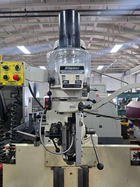 Bridgeport #EZ-Trak-SX, vertical mill, 9" x48"tbl., 2 HP, 33.5"X, 12" Y, 5" Z, 60-4200 RPM, Kurt power draw - Image 5