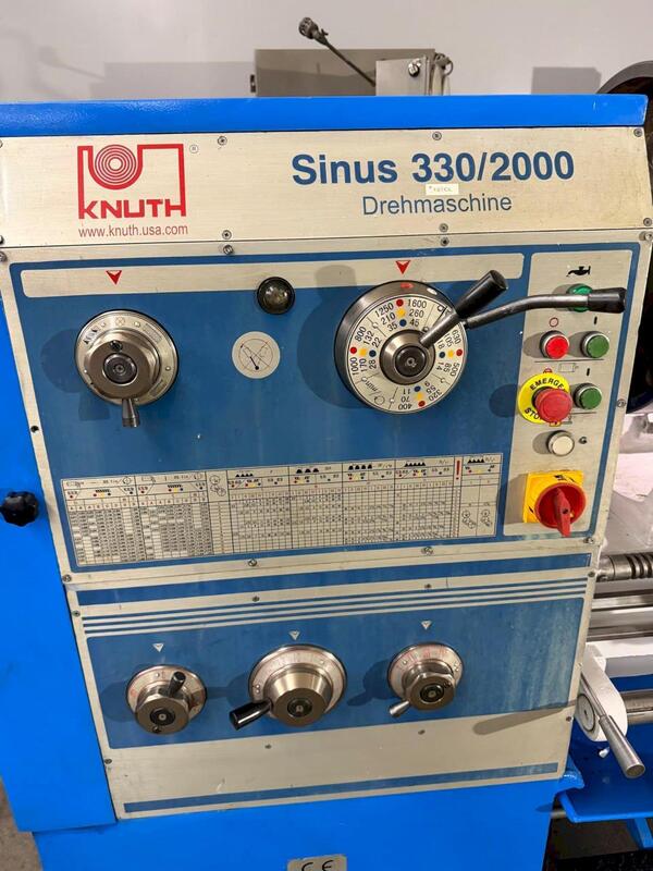 Knuth #SINUS-330/2000, engine lathe, 26" diameter over bed, 79" L max, 16" bed, 10.1 HP, 25-1600 RPM, 4.1" - Image 9