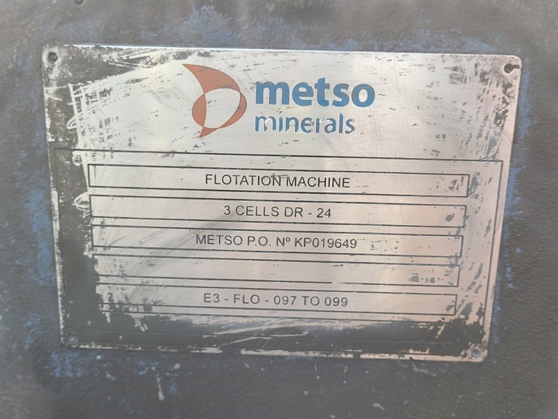 Metso #DR24, 3 cell lead cleaner scavenger floatation machine, 5.6 KW 1.4m3 - Image 2