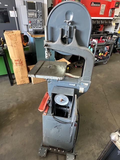 13-3/4" x 6-1/4" Rockwell #14-28-200, Vertical Band Saw, 14" wheel, 1 HP, 91-1/2"-94" blade, 14" x 14" table - Image 3