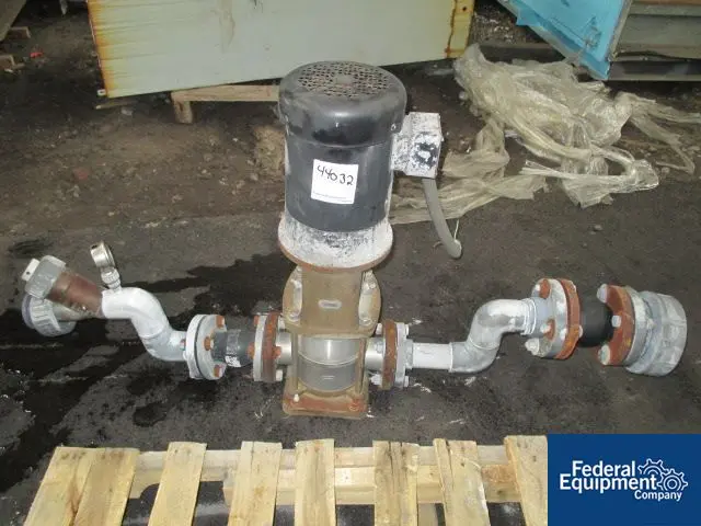 53 GPM @ 114' HD Grundfos #CRN-10, Vertical Centrifugal Pump, 3 HP, 2" in/out, 230 psi, 250°F - Image 1