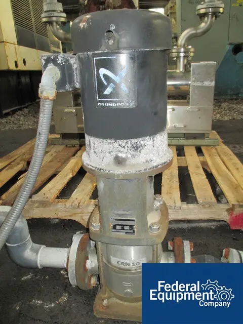 53 GPM @ 114' HD Grundfos #CRN-10, Vertical Centrifugal Pump, 3 HP, 2" in/out, 230 psi, 250°F - Image 2