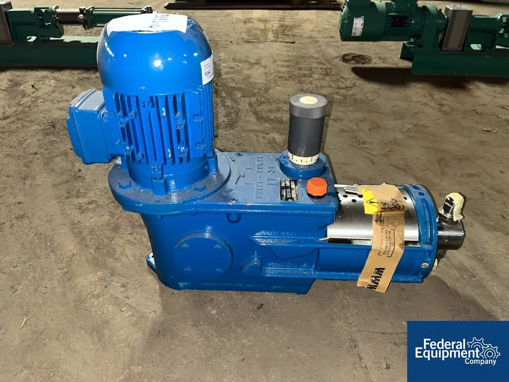 PCM #P31S8TE65, Plunger Dosing Pump, Stainless Steel head, 1.6 GPH, 0.8 HP, 460 V., 2007 - Image 1
