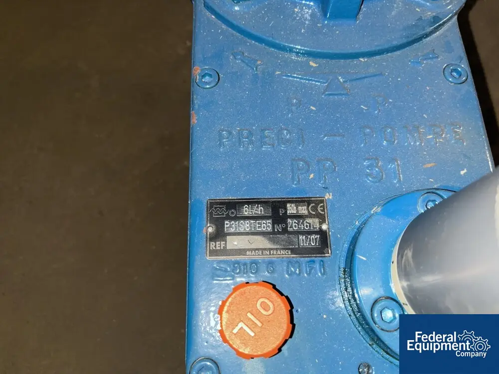 PCM #P31S8TE65, Plunger Dosing Pump, Stainless Steel head, 1.6 GPH, 0.8 HP, 460 V., 2007 - Image 2