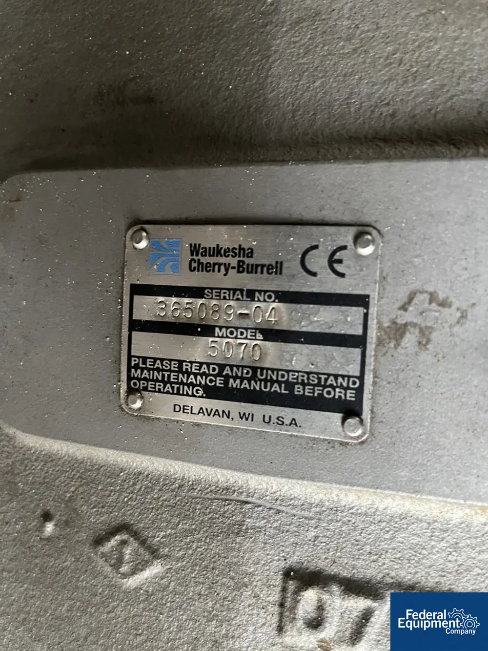Waukesha #5070, Rotary Lobe Pump Head, Stainless Steel, 4" in/out, 2004 - Image 2