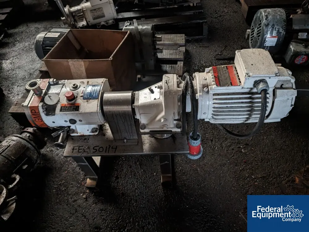 Alfa Laval #SRU-2, Flow rotary lobe pump, 1" in/out, 1.5" tri clover clamp, 3.38 gal/rev, on base, 2 Hp - Image 4