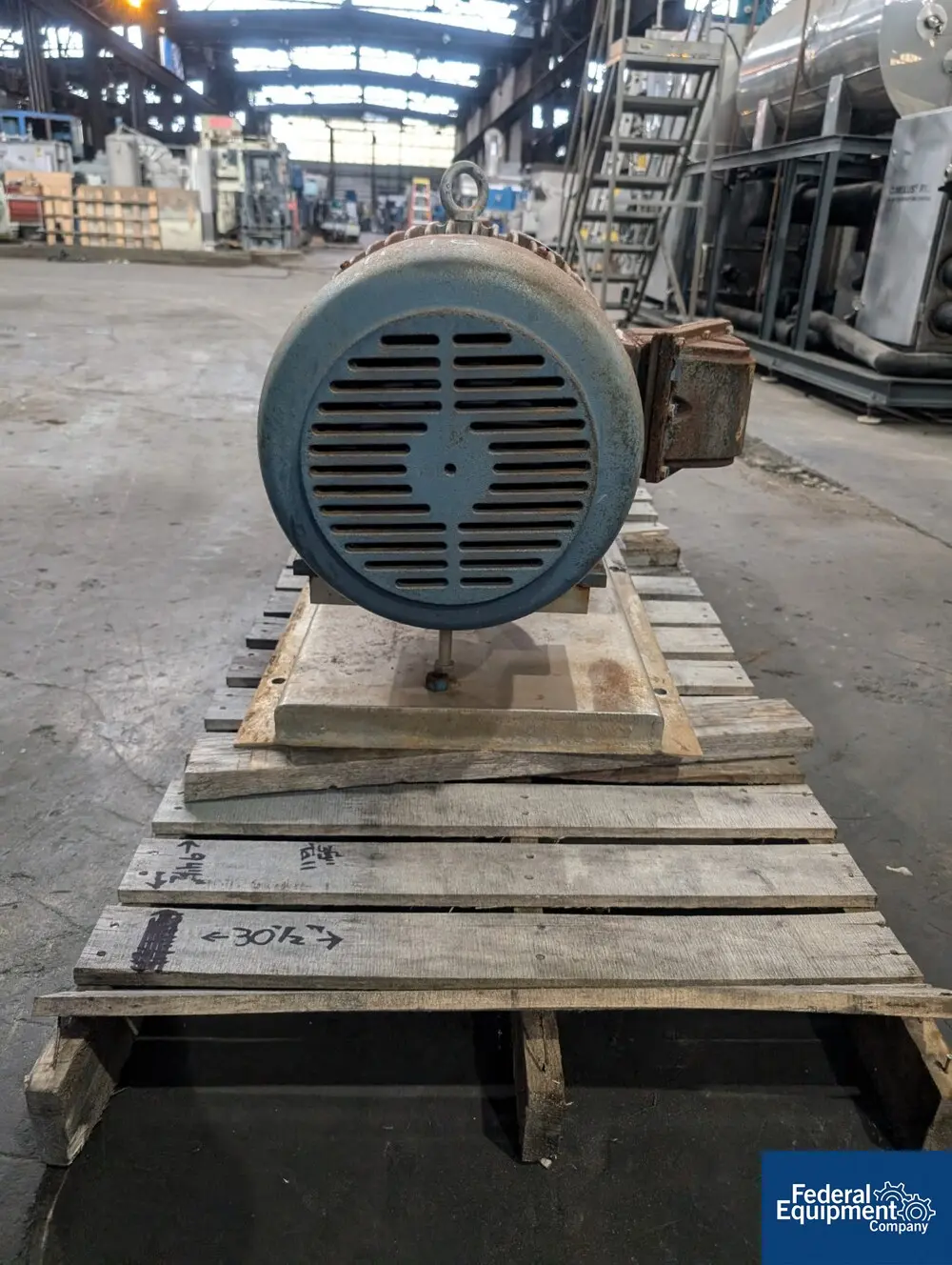 150 psi, Lobeline #AR60-4, Rotary Lobe Pump, Stainless Steel, 350 RPM, 25 HP, on base, 230/460 V., xp motor - Image 4