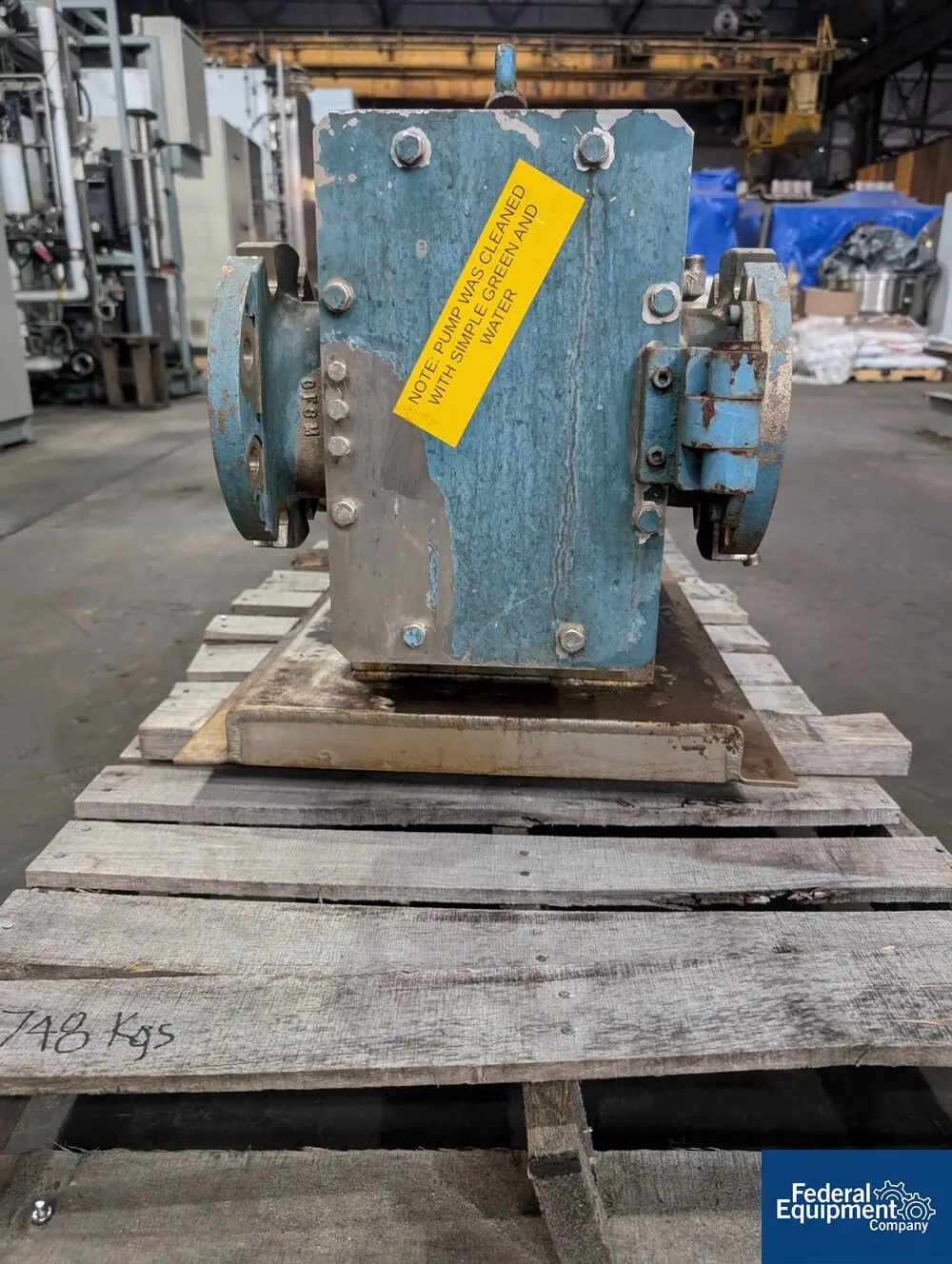 150 psi, Lobeline #AR60-4, Rotary Lobe Pump, Stainless Steel, 350 RPM, 25 HP, on base, 230/460 V., xp motor - Image 5
