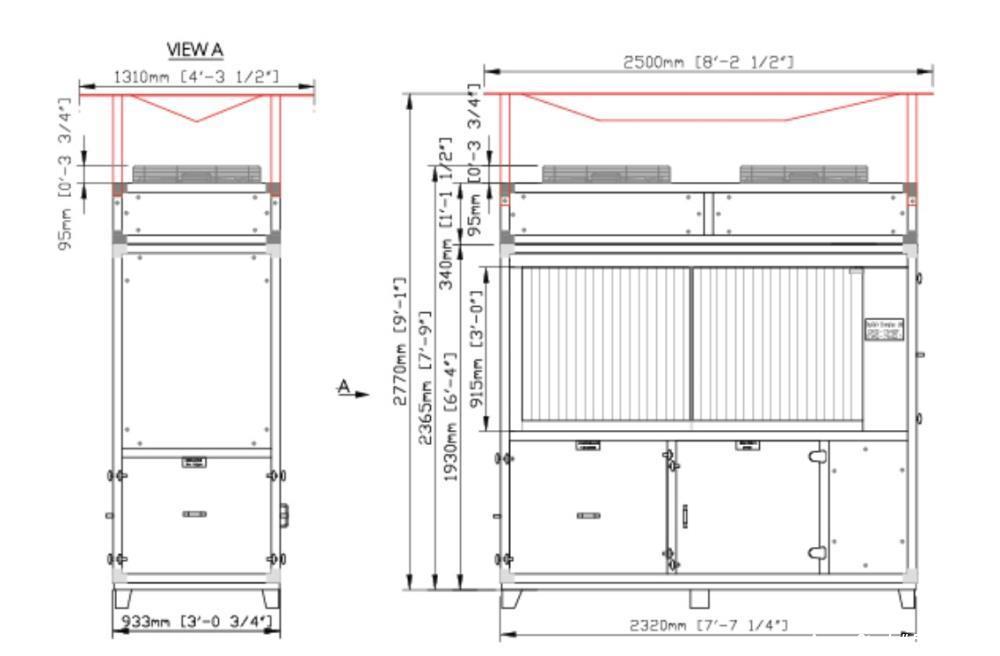 DryGair #DG-12, dehumidifier, 13000 CFM Air Flow, 50-80°F, 10 KW, 12 GPH capacity @64°F (3 available) - Image 3