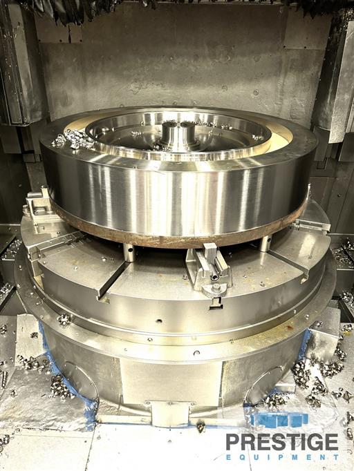 Giddings & Lewis #VTC-60, CNC Vertical Boring Mill w/2 Rams, 4-Axis, 60" Table diameter, 72" Swing, 60" 3-Jaw - Image 2