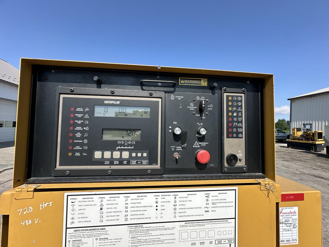500 KW Caterpillar #3412, diesel generator set, remote electric drive radiator, 480 Volts, 720 hours, 1995 - Image 5