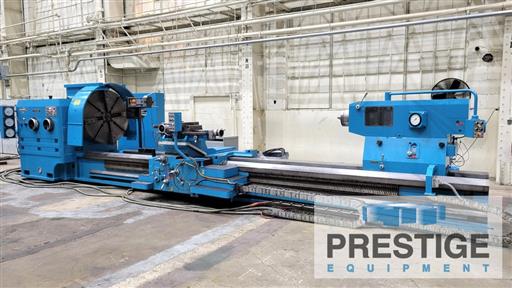 63" x 236" Poreba #TCG-160/6M, lathe, independent 4-jaw 51" chuck, AccuRite Trunvision digital read out - Image 1
