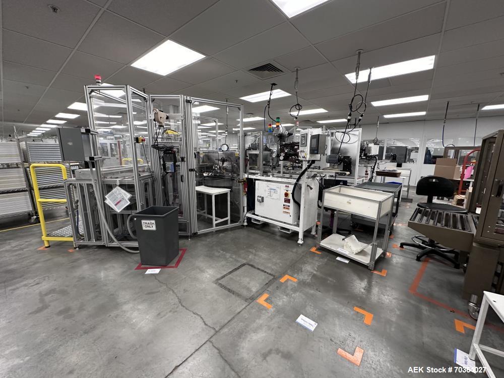 Alloyd #4SC6X9, Blister Sealing System, 4 station rotary, Fanuc LR-MATE-200iB Robot Feeder, CTM Labeler, 2009 - Image 1